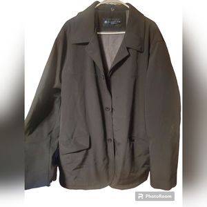 NOS black pea coat kenneth cole reaction rain proof jacket when its over xxl